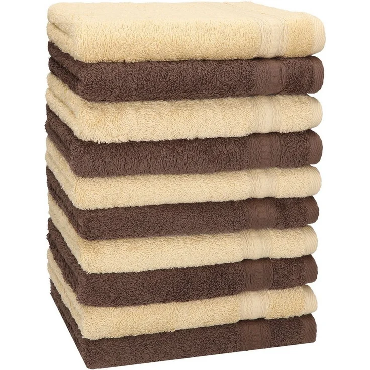 Betz Gästehandtücher 10 Stück Gästehandtücher GOLD 30x50 cm Farbe beige/nuss, 100% Baumwolle (Set, 10-St) – Bild 1