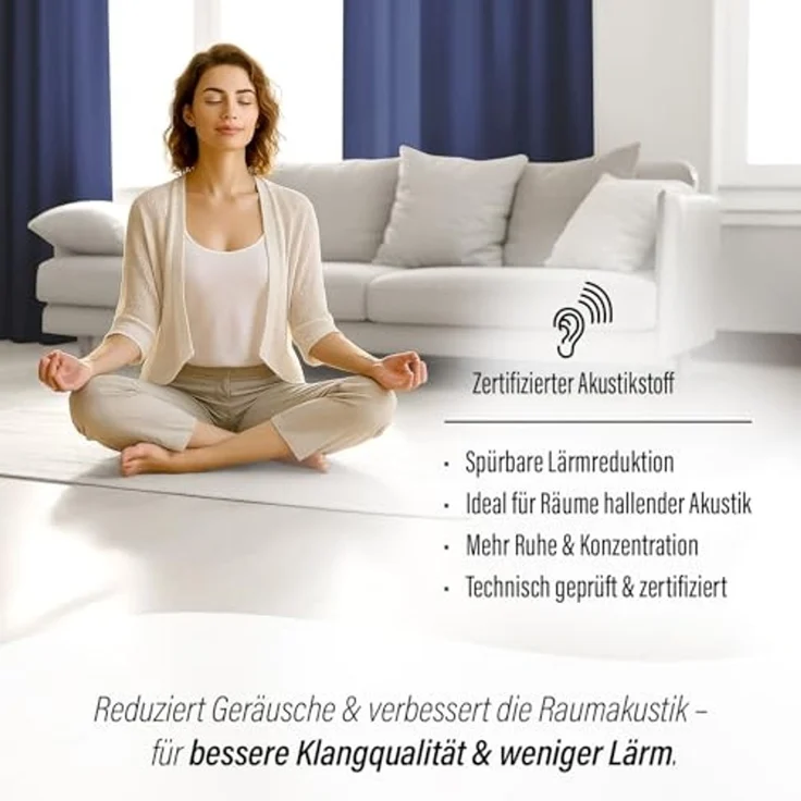 Homing Schlaufenschal Galdin 140x245 Vorhang Schlafzimmer Deko verdunkelnd blau – Bild 5
