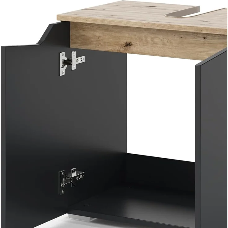 Waschbeckenunterschrank Marelle Anthrazit/Artisan 60 x 57.5 cm mit 2 Türen Vicco – Bild 6