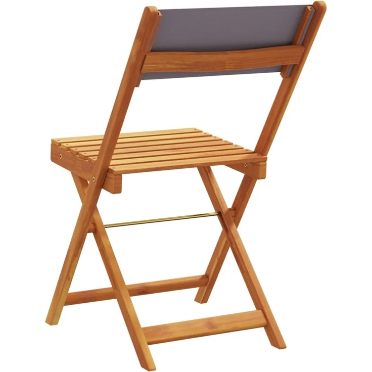 vidaXL Gartenstühle 8 Stk. Klappbar Anthrazit Stoff und Massivholz 3214615 – Bild 5