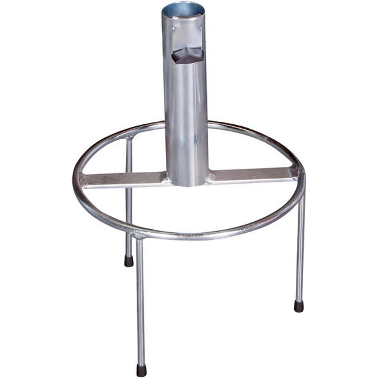 Doppler Sonnenschirmständer, Silber, rostfreies Metall, 20 cm, optimaler Sonnen- & Sichtschutz