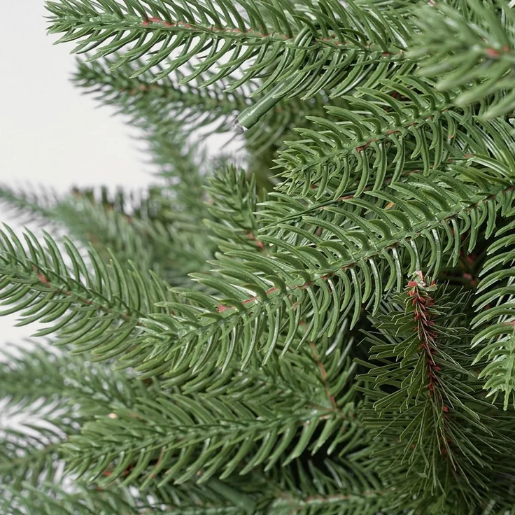 Salcar Künstlicher Weihnachtsbaum Schmal Weihnachtsbaum mit Beleuchtung Tannenbaum Bleistift Kunstbaum, Tanne, 120 cm mit 476 Spitzen (276 PE & 170 PVC) und 100 warmweißen LEDs – Bild 2