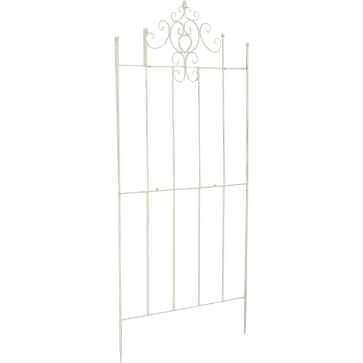 Rankgitter HEIKE - 86x2x170cm, Metall, Antik-Creme | Rankhilfe Kletterpflanzen Gartendekoration