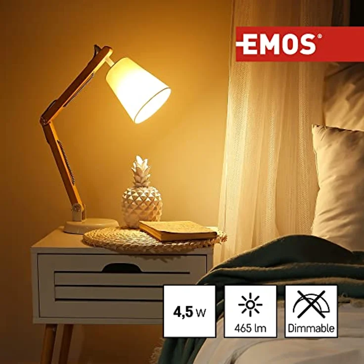 EMOS LED Lampe JC 4,5 W, E14 Sockel, 465 lm, Warmweiß 3000 Kelvin, 30.000 Stunden Lebensdauer, 300° Abstrahlwinkel, CRI min. 80 – Bild 2