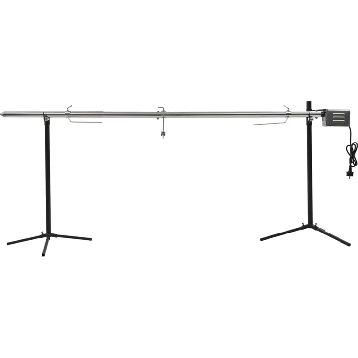 vidaXL Automatischer Grillspieß mit Motor Edelstahl 207×45×81 cm 44644