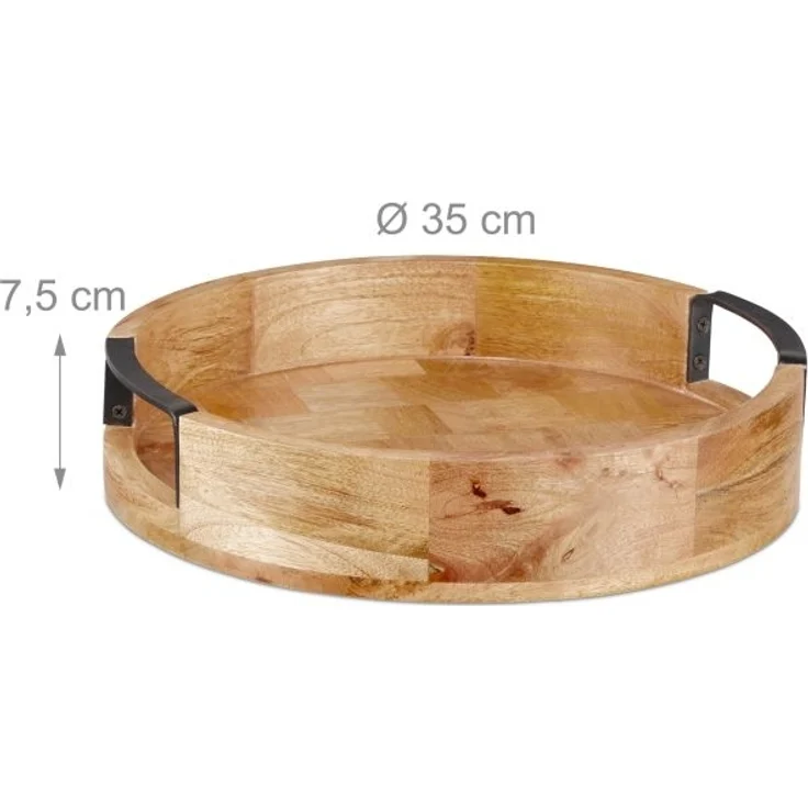 Rundes Tablett aus Mangoholz – Bild 4