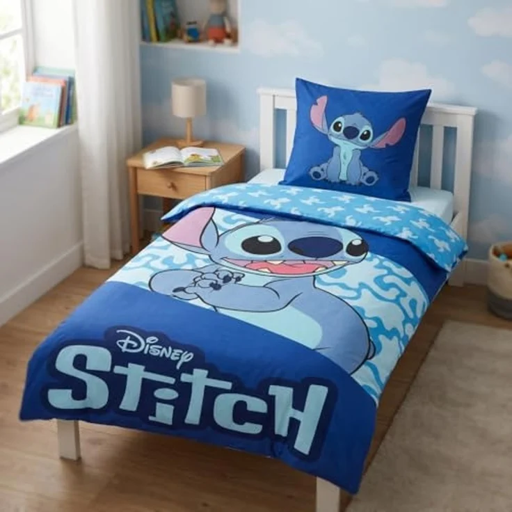 Lilo & Stitch Bettwäsche in Blau Wendebettwäsche für Kinder Bettbezug 135x200 cm – Bild 4