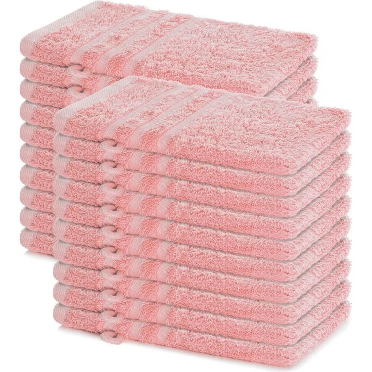 Lavea Waschhandschuh 20er Set Waschhandschuhe, 15 x 21 cm, Elena-Frottierserie, Waschlappen, (20-St), 500 g/m² Frottier, weich & saugstark, pflegeleicht – Bild 1