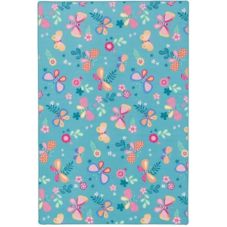 Snapstyle Kinderteppich Kinder Spiel Teppich Schmetterling, Eckig, Höhe: 4 mm – Bild 6