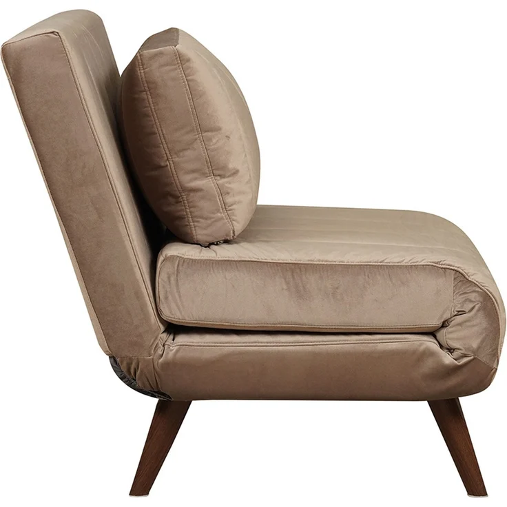 Bronx71 Schlafsessel Hanna Samt taupe – Bild 5