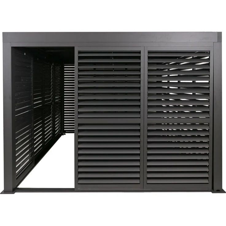 Mendler 'HWC-L46' Pergola, Regenrinne sturmfest, Aluminium anthrazit, 3x4 m – Bild 7
