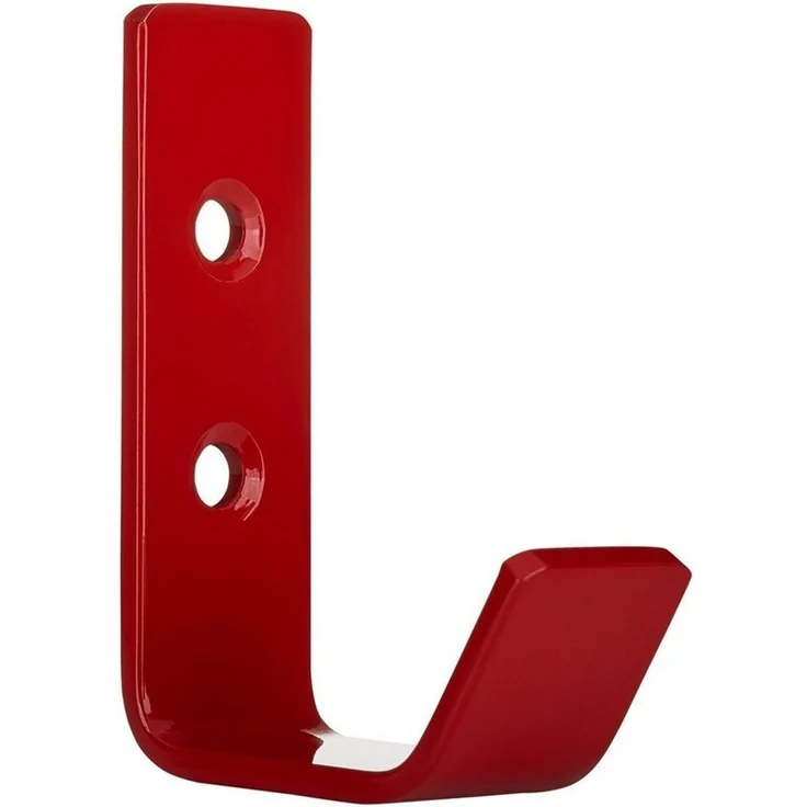 SO-TECH® Kleiderhaken Wandhaken, aus Edelstahl, 60 x 20 x 45 mm, (1-St), kleiner Jackenhaken mit abgerundeten Kanten signalrot – Bild 1