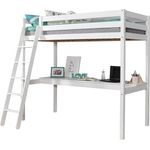 Hochbett mit Schreibtisch "Felix" 90x200 Kiefer massiv