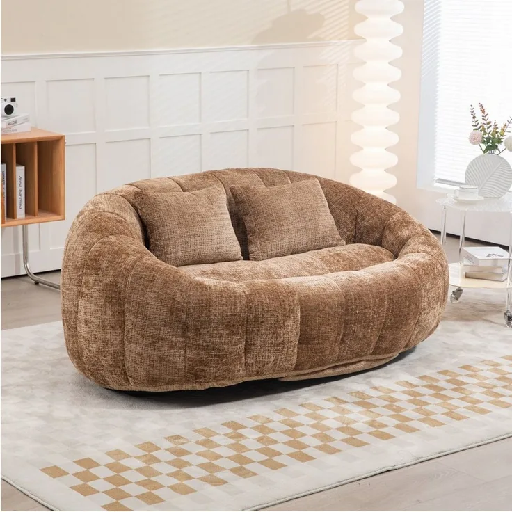 OKWISH Sofa Loungesessel,Lazy Sofa, Bean Bag Sofa für Erwachsene und Kinder – Lazy Sofa mit Memory-Schaum, Chenille-Stoff – Komfortabler Stuhl für Wohnzimmer, Schlafzimmer & Freizeit, 150 kg Kapazität – Ohne Montage, sofort einsatzbereit, mit Relaxfunk...