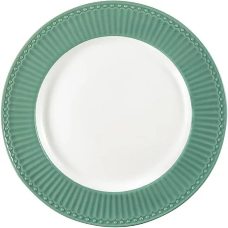 Greengate Alice Speiseteller dusty green 26,5 cm
