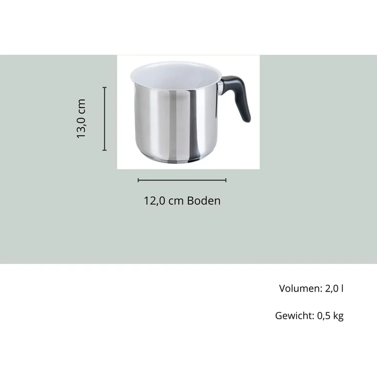 Genius Milchtopf Cerafit Steel Milchtopf 14 cm, Edelstahl, Keramik, Antihaft-Beschichtung – Bild 6
