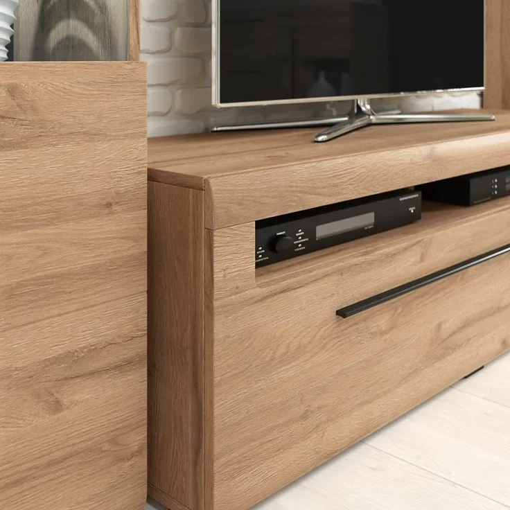 TV Lowboard Eiche Grandson Nb. TURDA-83 modern mit Schubkasten, B/H/T: ca. 140/52/50 cm – Bild 2
