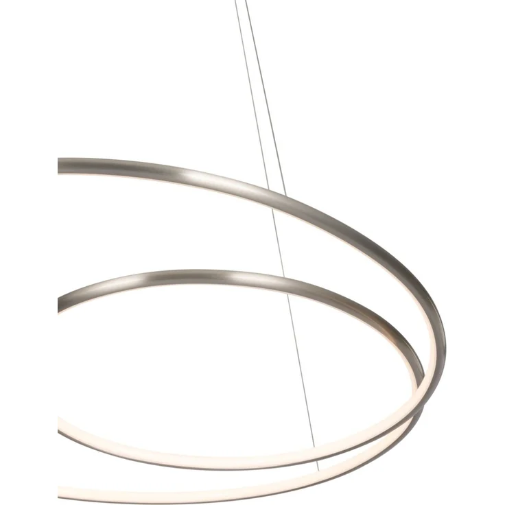 Novel LED-Hängeleuchte, Aluminium nickel, 67x150 cm – Bild 4