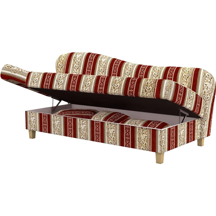 Max Winzer Recamiere mit Armteil links klappbar 'Selma', Chenille rot, 82 cm x 88 cm x 190 cm – Bild 3