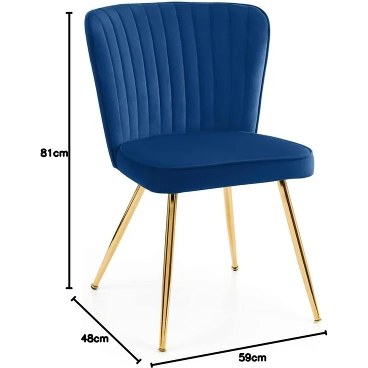 Julian Bowen Cannes Esszimmerstuhl, 2 Stück, blau – Bild 7