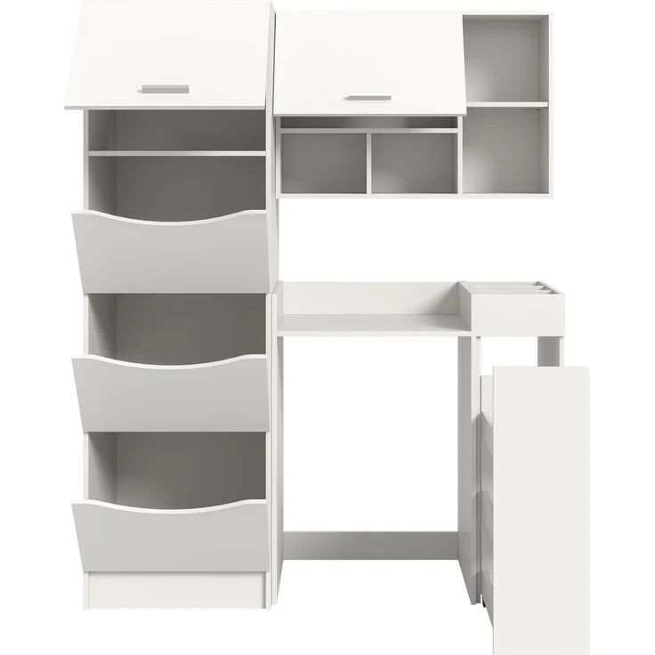 Waschmaschienenumbau Set (B/H/T: 145x195x62 cm) in weiß Nachbildung – Bild 3