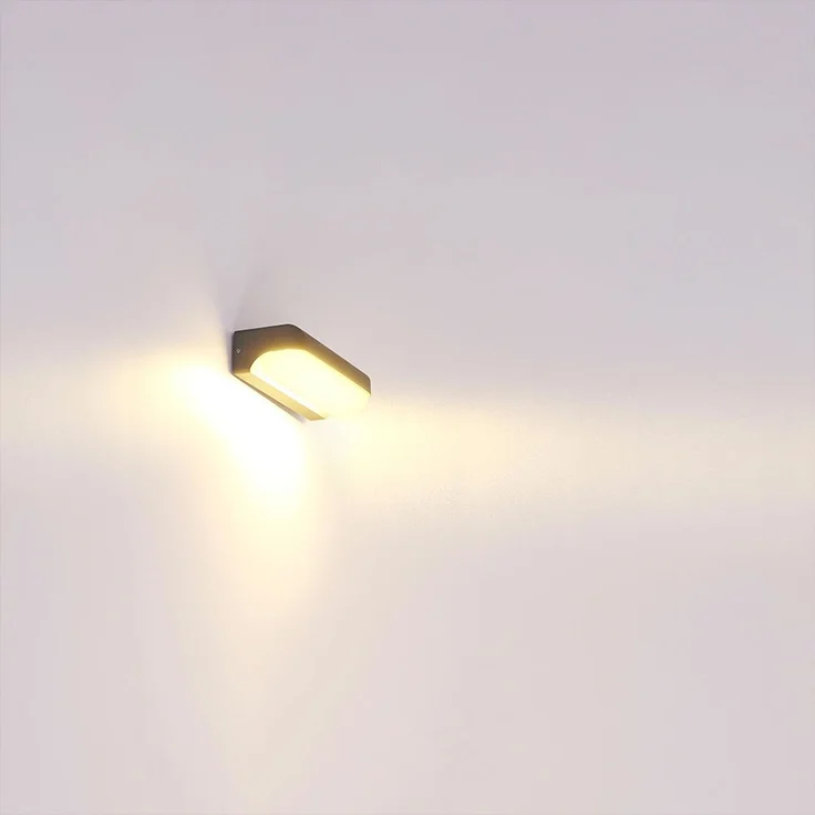 LED Außenleuchte, IP54, leuchtet abwärts, 10 Watt, anthrazit – Bild 5
