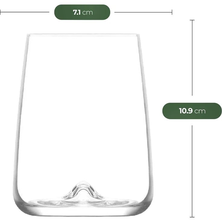LAV Gläser-Set Terra Weinglas, 6-tlg, Glas, 6er-Set, 475ml, Ideal für kalte Getränke & dekorative Zwecke – Bild 2