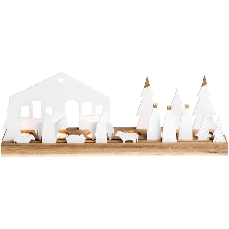 Räder Living Xmas Lichtobjekt Krippe 45x9,5 cm Akazie – Bild 2
