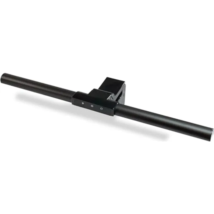 FeinTech LTL00700 LED Monitor Lampe USB, Platzsparende Aluminium Schreibtischlampe mit dimmbarem Licht und einstellbarer Farbtemperatur, neigbar, schwarz