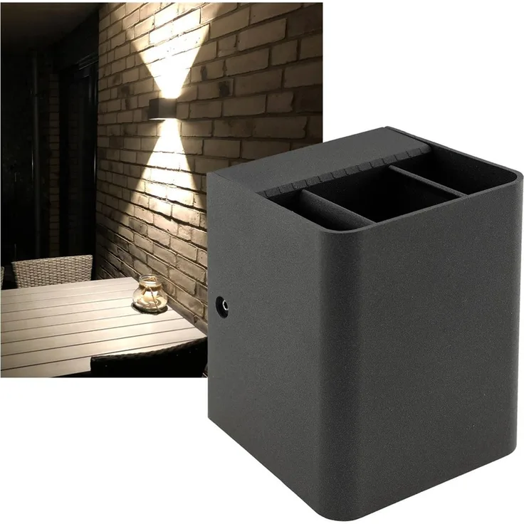 LED Wandleuchte "Fachada"IP54, 2x3,5W, 3000K, warmweiß