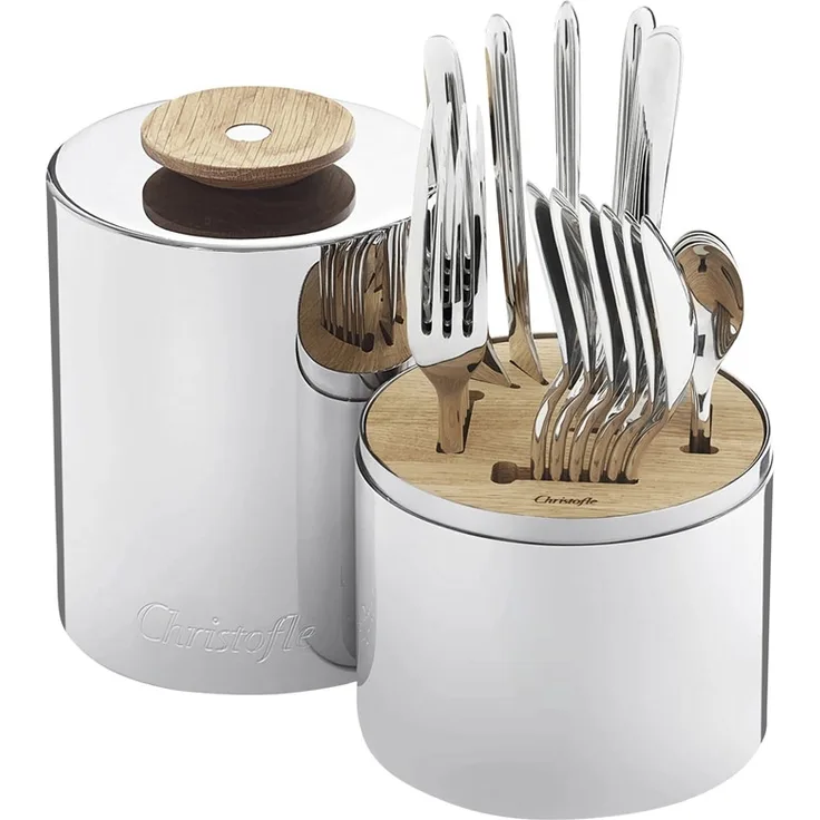 Christofle Besteckset Für 6 Personen (24 Stück) Essentiel Edelstahl