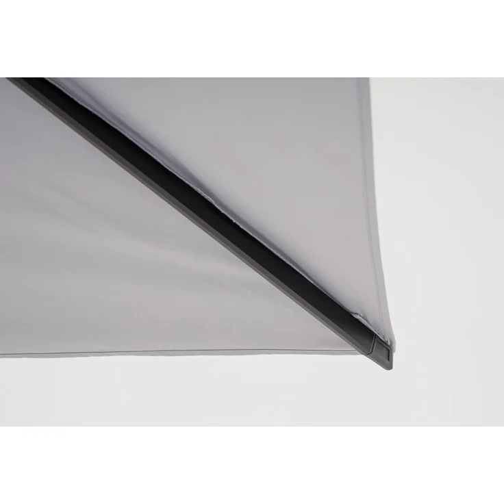 Sonnenschirm Vega aus Aluminium, modern und 360° schwenkbar, hellgrau, rechteckig 3x4 m – Bild 7