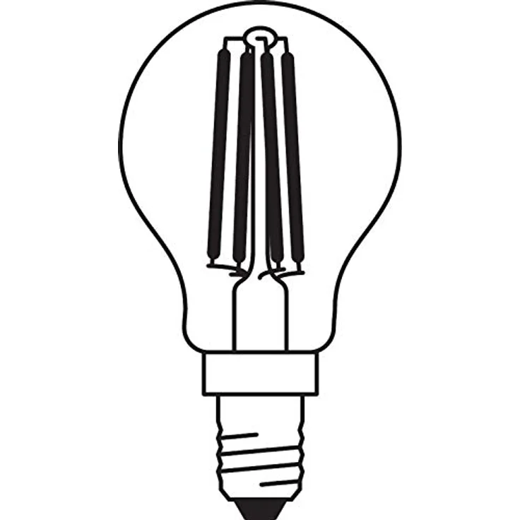 OSRAM LED-Lampe E14 P40 4W Filament warmweiß, 470lm, 5er Pack, nicht dimmbar – Bild 4
