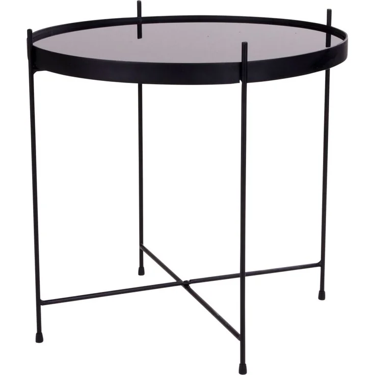 Beistelltisch >Venezia< in Schwarz, Glas - 48x48x48cm (BxHxT) – Bild 4