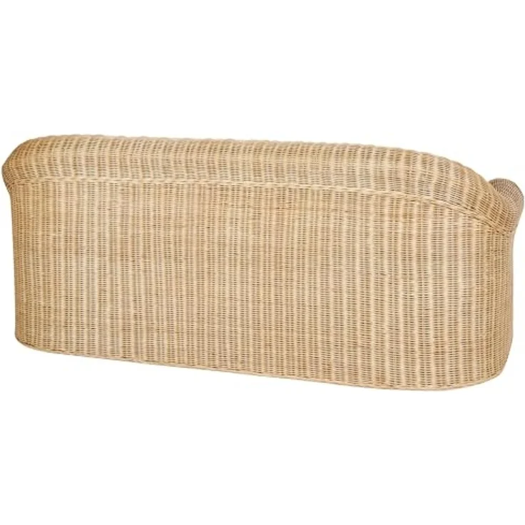 Beliani 'LIVADEIA' 3 Sitzer Sofa, Rattan Natürlich – Bild 5