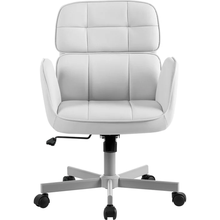 Carryhome 'VIKTORIA' Bürodrehstuhl, Kunstleder creme, 57 x 92.5 x 61 cm, höhenverstellbar, 140 kg belastbar – Bild 7