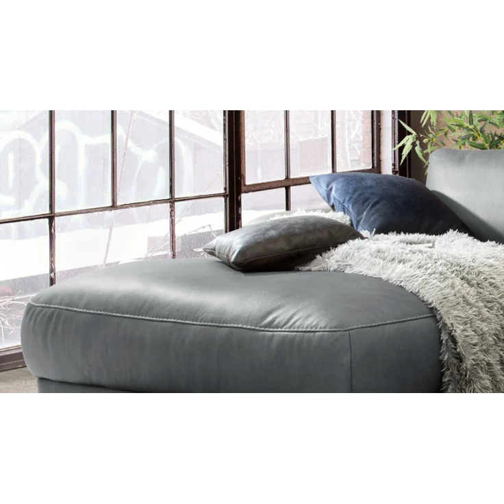 KAWOLA Sofa LOLA Ecksofa Leder grau mit motorischer Relaxfunktion Recamiere links 82 x 178 x 233 cm – Bild 4