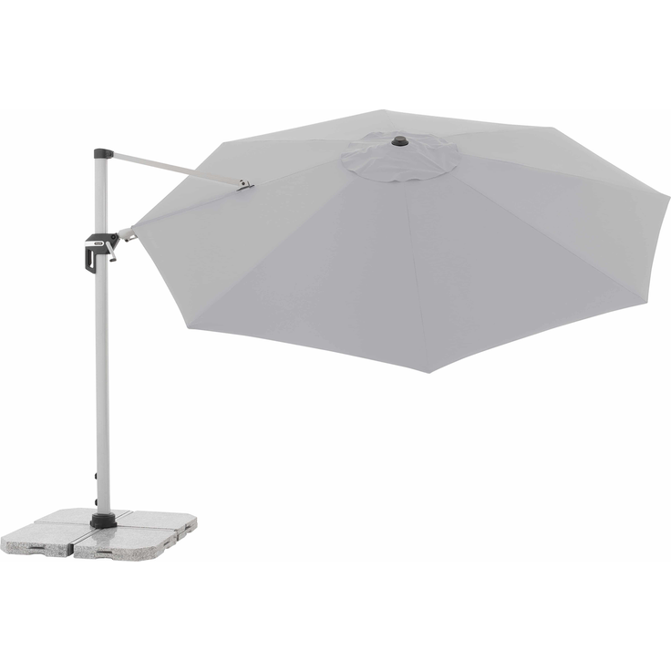 Doppler Sonnenschirm / Ampelschirm "Active Pendelschirm 370", hellgrau, Ø 370 cm – Bild 6
