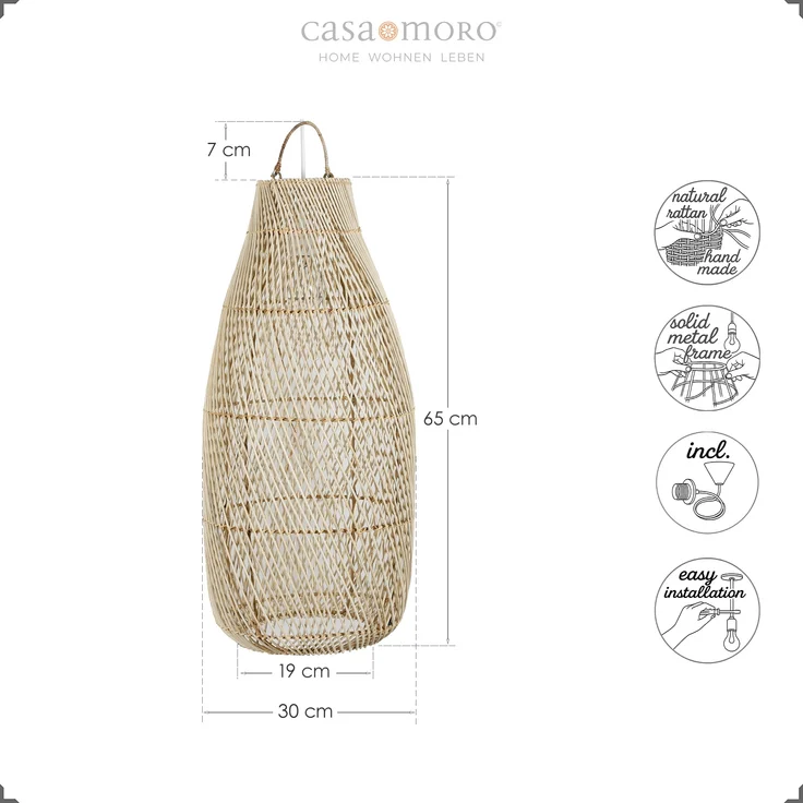 Rattan Pendelleuchte – Bild 18
