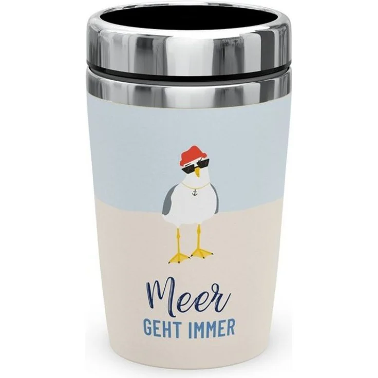 Thermobecher Isolierbecher Thermo Kaffeebecher To Go 240ml la vida MEERFREUNDE Möwe 388851 – Bild 1
