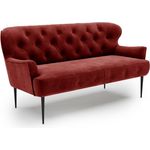 CAVADORE 2,5-Sitzer Küchensofa Amba, Trendige Sitzbank für Küche oder Esszimmer / 173 x 97 x 87 / Hochwertiges Mikrofaser: Rot
