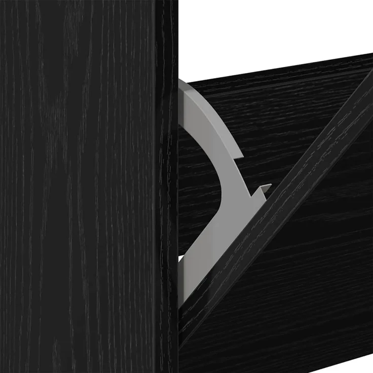 vidaXL Schuhschrank mit Regal Schwarz Eichen-Optik 80 x 21 x 125,5 cm 869104 – Bild 9