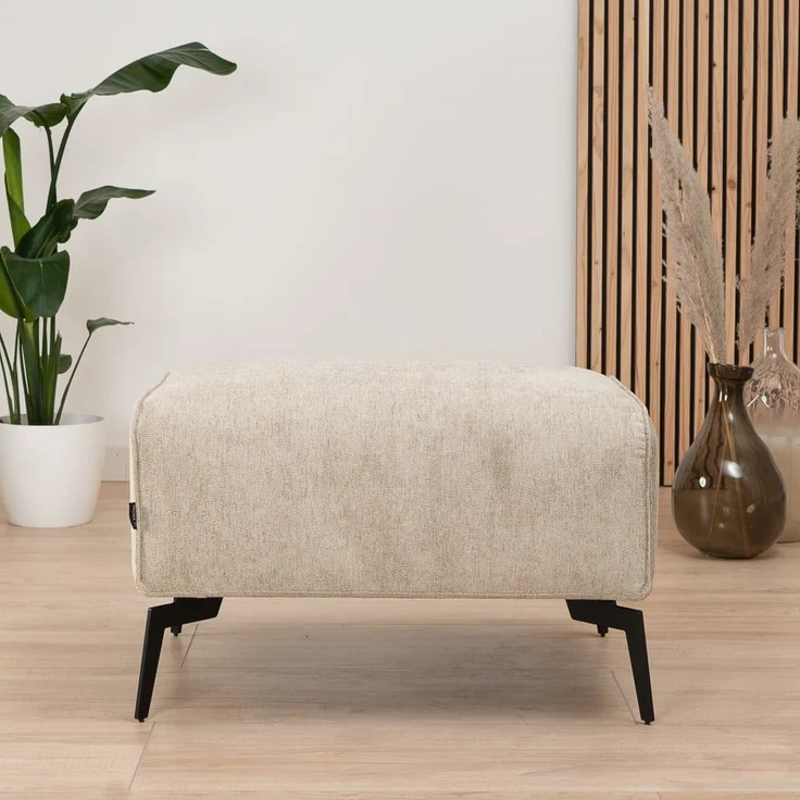 Bronx71 Stoff Hocker Vegas rechteckig taupe – Bild 2