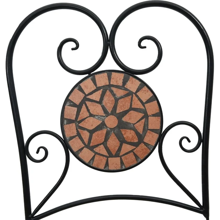 vidaXL Bistrostühle 2 Stk. Klappbar Terracottarot Keramik 4003403 – Bild 10