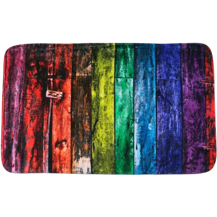 Sanilo Badematte Rainbow, 50 x 80 cm, sehr weich, rutschfest, waschbar und schnelltrocknend, Polyester – Bild 1