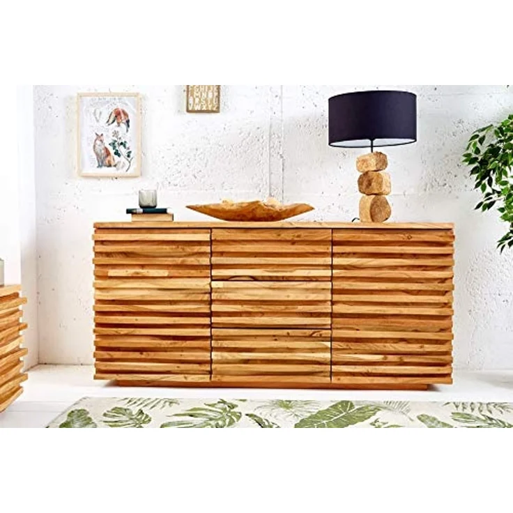 riess-ambiente Sideboard RELIEF 160cm natur, Massivholz · Anrichte · mit aufwändiger Front · Kommode · Wohnzimmer – Bild 5