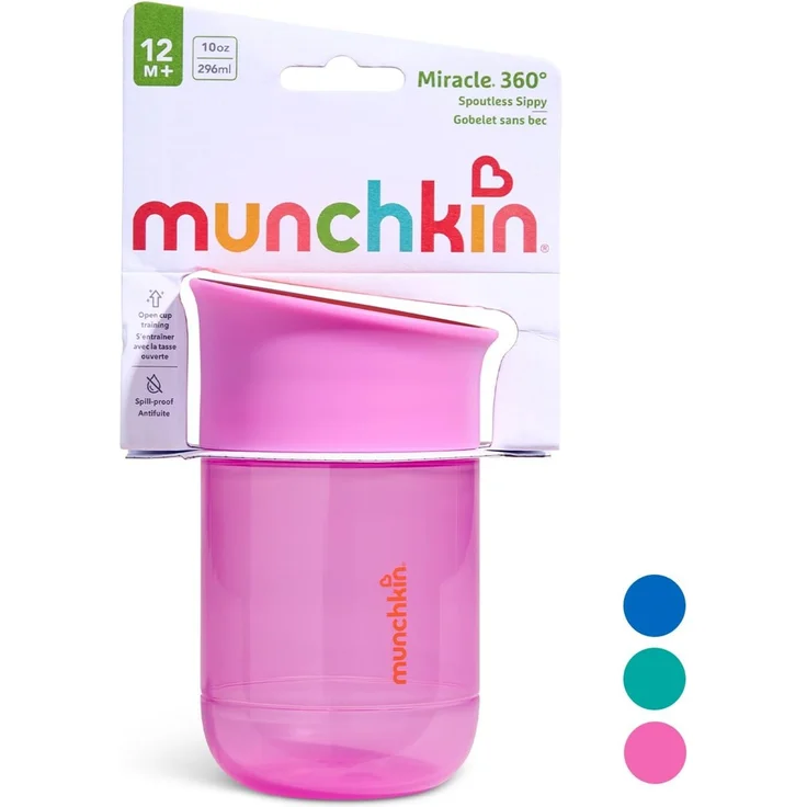 Munchkin Miracle 360 Lernbecher | 12 m+ | 296 ml | Lila