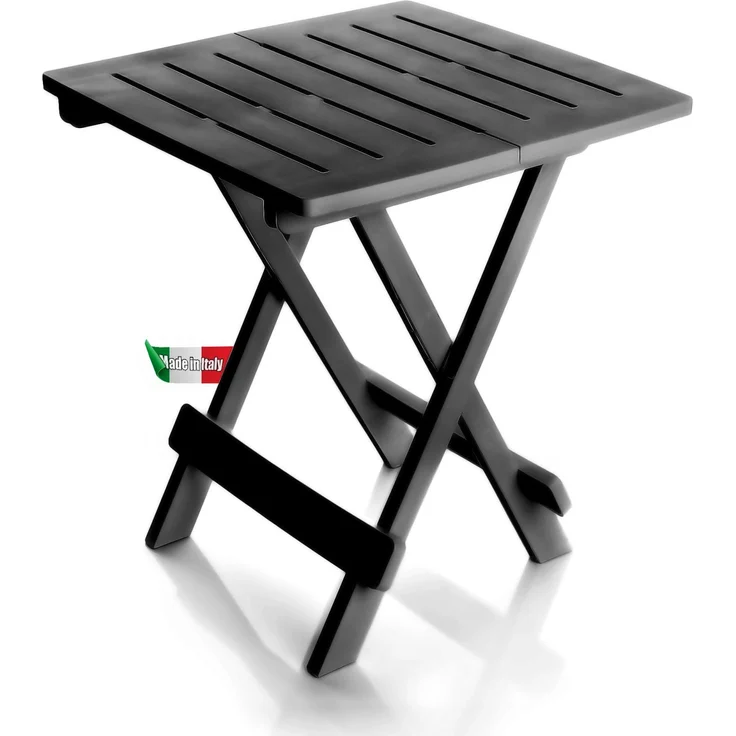 BigDean Klapptisch klein in Anthrazit aus Kunststoff LxBxH 45x43x50cm – wetterfester Campingtisch – Beistelltisch – Kleiner & Leichter Esstisch, Gartentisch und Balkontisch – Bild 6
