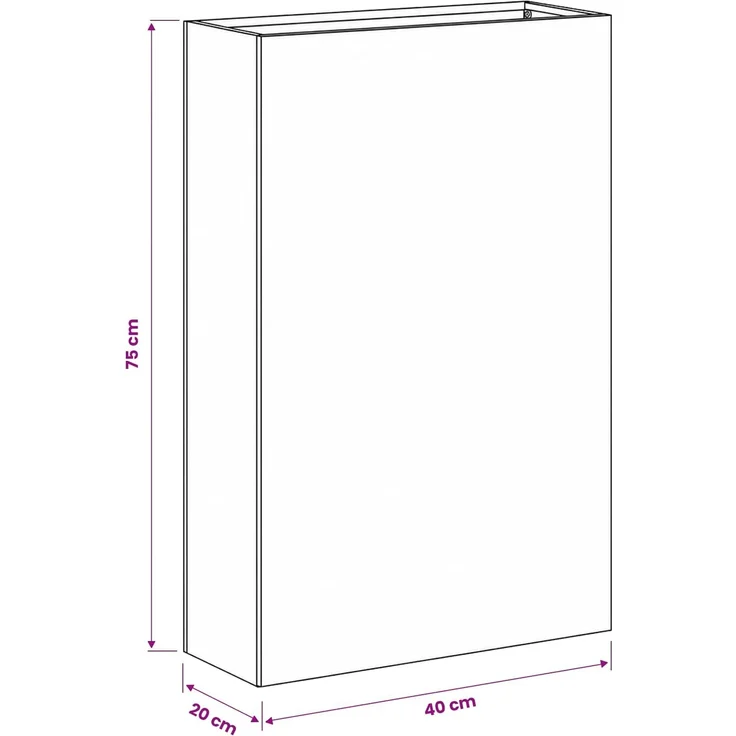 vidaXL Garten-Pflanzgefäß 2 stk. Schwarz 40 x 20 x 75 cm 8005429 – Bild 8