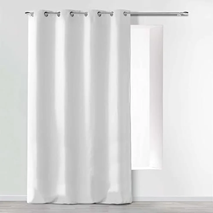 Mikrofaser Vorhang 140x260 Gardine Schal Ösen Vorhänge transparent Wohnzimmer – Bild 2